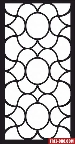 Decorative panel floral screen pattern partition - Free dxf for laser cutting and plasma