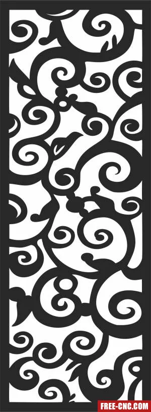 Door screen wall door pattern door - Free dxf download
