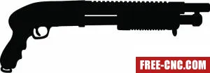 Rifle silhouette - free dxf download