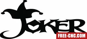 Joker logo art sign - free dxf download