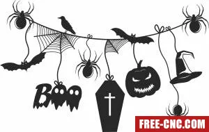 Boo trick or treat halloween decoration - Download free dxf for cnc plasma cutting