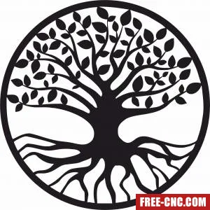 Tree of life wall decor - free dxf download