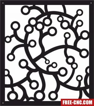 Decorative panel screen pattern wall art - Free dxf files ready to cut