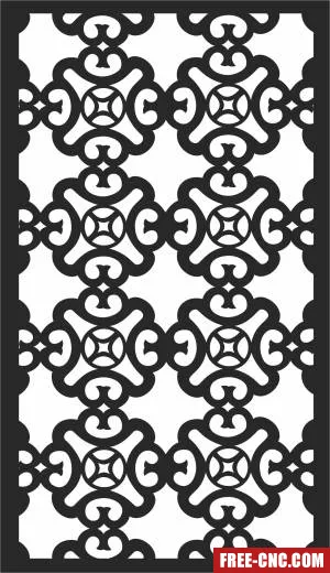 Wall decorative screen pattern screen wall - Free dxf for laser cutting and plasma