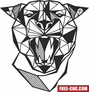 Geometric tiger wall art - Download free dxf for cnc plasma cutting