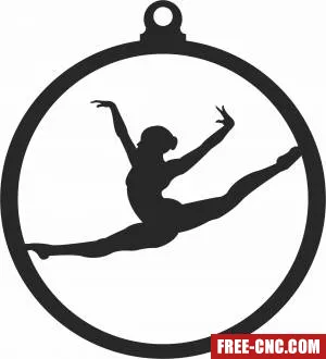 Ornament ballett dance - Free dxf for laser cutting and plasma