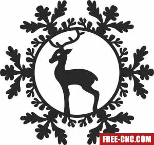 Deer christmas ornaments - Free dxf for laser cutting and plasma