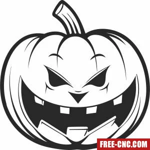 Pumpkin halloween cliparts - Free dxf download