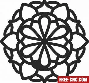 Mandala clipart wall decor - Free dxf for laser cutting and plasma