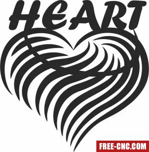 Heart wall sign - Download free dxf for cnc plasma cutting