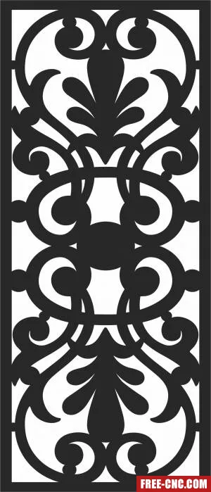 Pattern decorative door wall screen pattern decorative - Free dxf for laser cutting and plasma