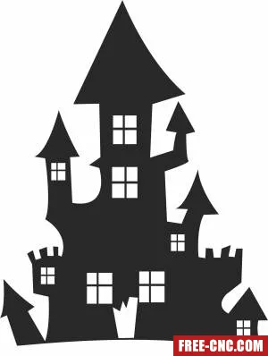 Scary halloween house - Free dxf download