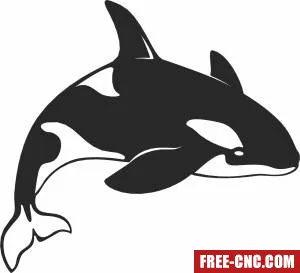 Killer whale wall art - Free dxf files ready to cut