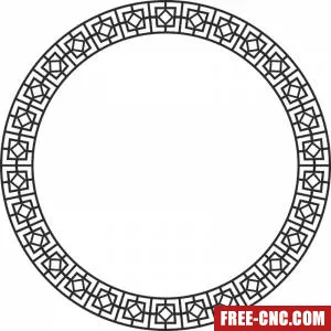 Round pattern mirror - free dxf download