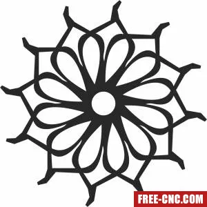 Rose mandala wall decor - Free dxf files ready to cut