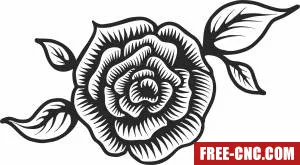 Beautiful rose flower - Download free dxf for cnc plasma cutting