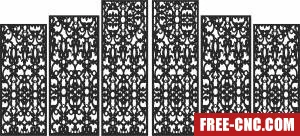 Wall door pattern screen - Free dxf download