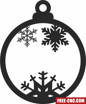 Flakes christmas ornament - Free dxf download