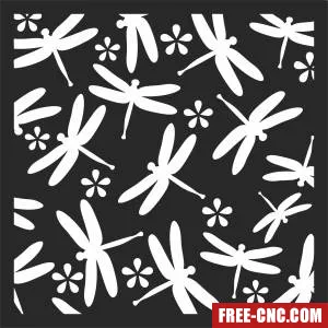 Screen pattern wall door - Free dxf download