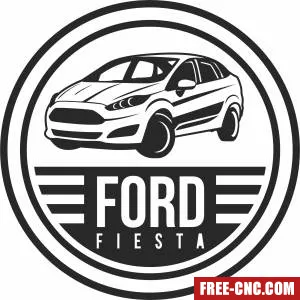 Ford fiesta car wall logo - Free dxf for laser cutting and plasma