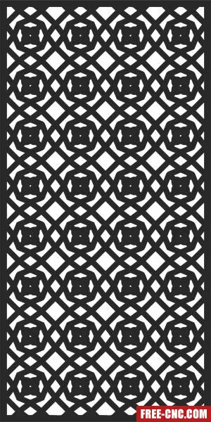 Pattern wall screen wall door - Free dxf for laser cutting and plasma