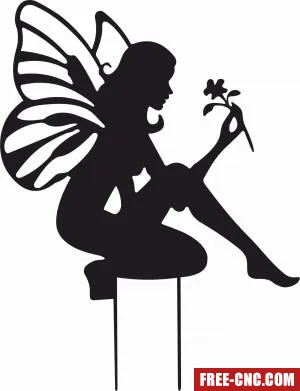 Angel fairy stakes yard art - Download free dxf for cnc plasma cutting