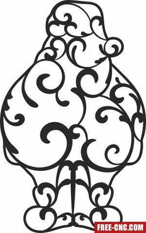 Santa clause christmas clipart - Free dxf download