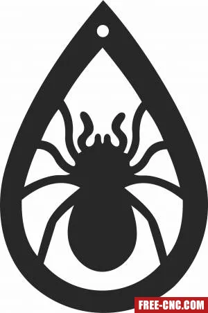 Halloween spider ornament - Free dxf for laser cutting and plasma