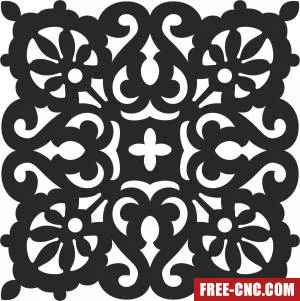 Wall pattern wall door pattern screen decorative - Free dxf for laser cutting and plasma
