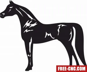 Arabic horse clipart - Free dxf files ready to cut