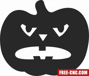 Halloween pampking silhouette decoration - Free dxf for laser cutting and plasma