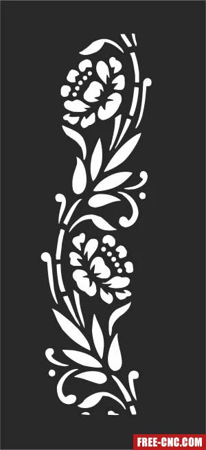 Pattern door screen decorative - Free dxf for laser cutting and plasma