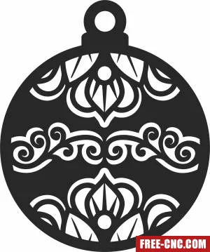 Christmas ornament - Free dxf download