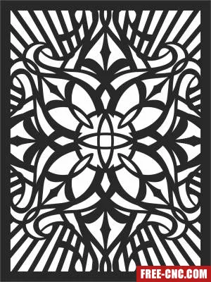 Wall pattern door screen - Free dxf download Wall pattern door screen - Free dxf download