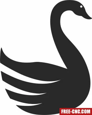 Swan cliparts - Free dxf download