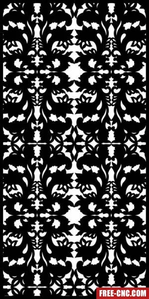 Decorative panel wall separator door pattern - free dxf download Decorative panel wall separator door pattern - free dxf download