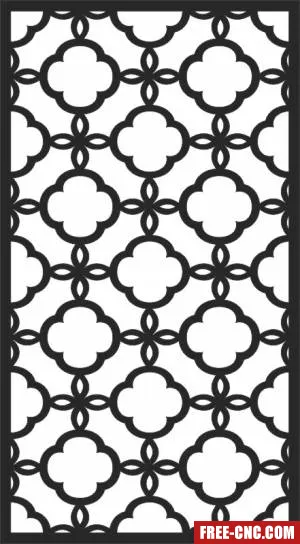 Decorative pattern wall screens panel for doors - free dxf download