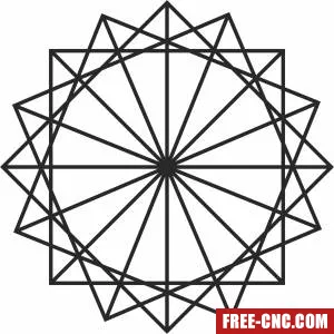 Flower of life geometric seed decor - Download free dxf for cnc plasma cutting