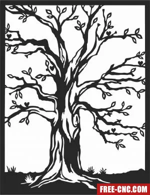 Tree wall art decor - Download free dxf for cnc plasma cutting