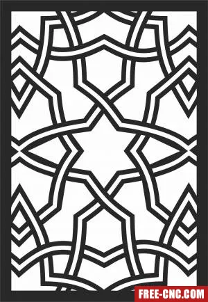 Screen decorative door wall door wall door - Free dxf files ready to cut