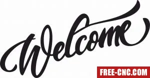 Welcome wall door sign - Free dxf files ready to cut