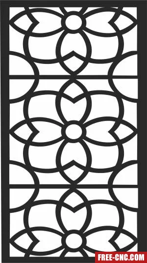 Pattern pattern decorative door wall screen - Free dxf for laser cutting and plasma