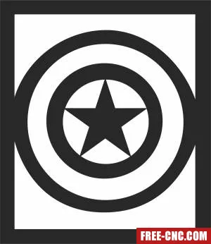 Captain america shield - Free dxf for laser cutting and plasma