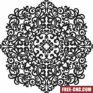 Decorative mandala pattern - Free dxf download