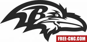 Baltimore ravens american football team logo - Free dxf files ready to cut