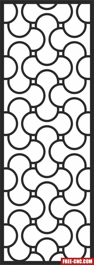 Wall screen decorative pattern door - Free dxf for laser cutting and plasma