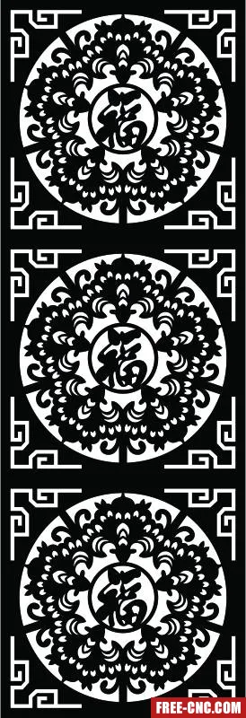 Decorative wall screen door pattern - free dxf download Decorative wall screen door pattern - free dxf download