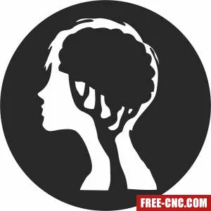 Man tree clipart - Free dxf download