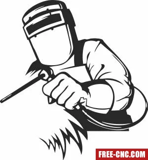 Welder clipart - Free dxf download