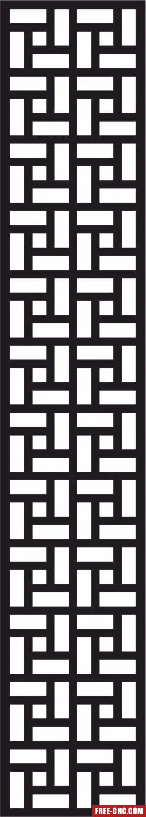 Decorative panel screen pattern partition - Free dxf for laser cutting and plasma Decorative panel screen pattern partition - Free dxf for laser cutting and plasma